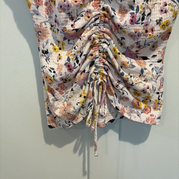 Festival Fairy Crop Top Size Medium Peasant Bloom Coquette Flutter Sleeve Lace - Picture 6 of 12